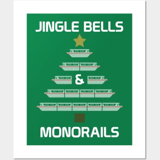 Jingle Bells and Monorails Christmas Tree Shirt Posters and Art